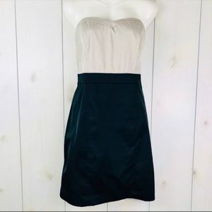 Black & Taupe Strapless Sheath Dress Party Cocktail